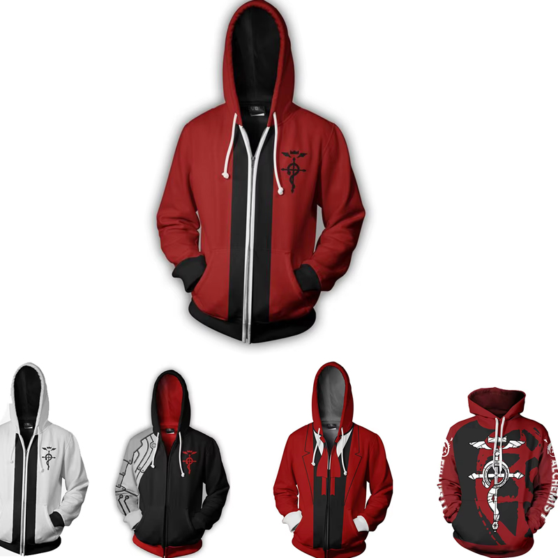 Fullmetal Alchemist Coat - Anime Fullmetal Alchemist Dây Kéo Áo