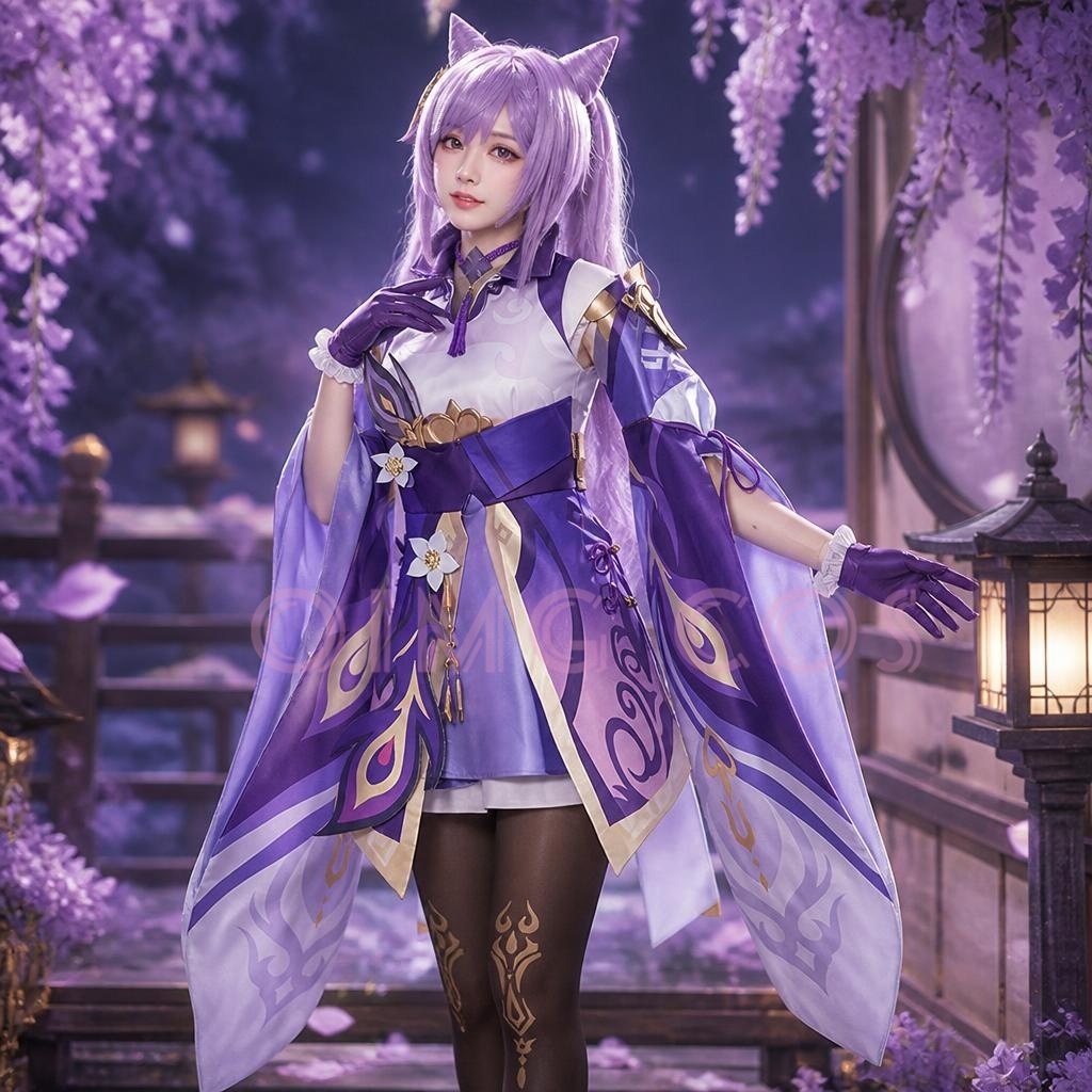 Anime Cosplay Outfits For Women - Genshin Impact Keqing Cosplay Costume Uniform