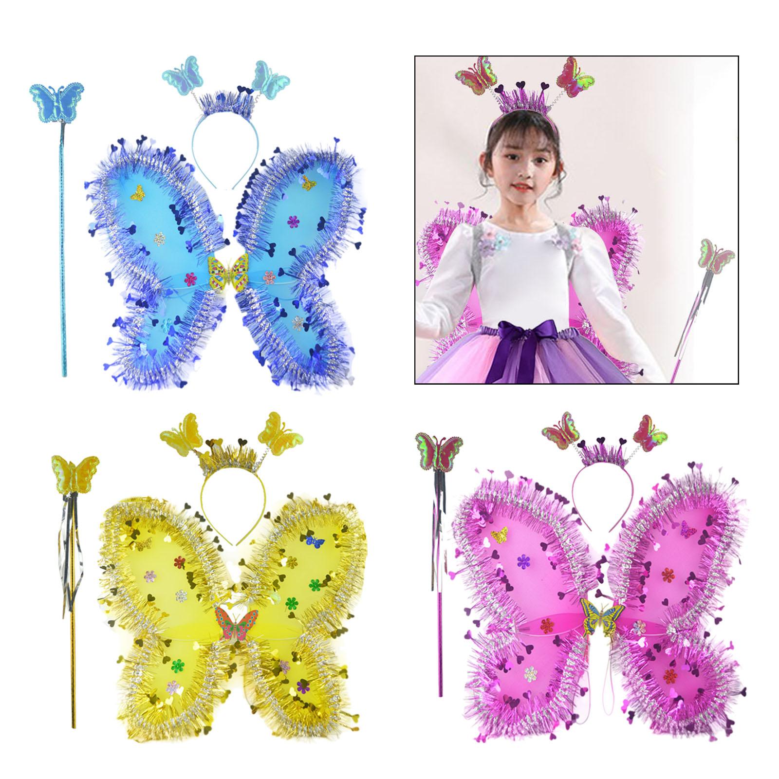 Anime Cosplay Girl Easy - Butterfly Costume with Fairy Wings Headband