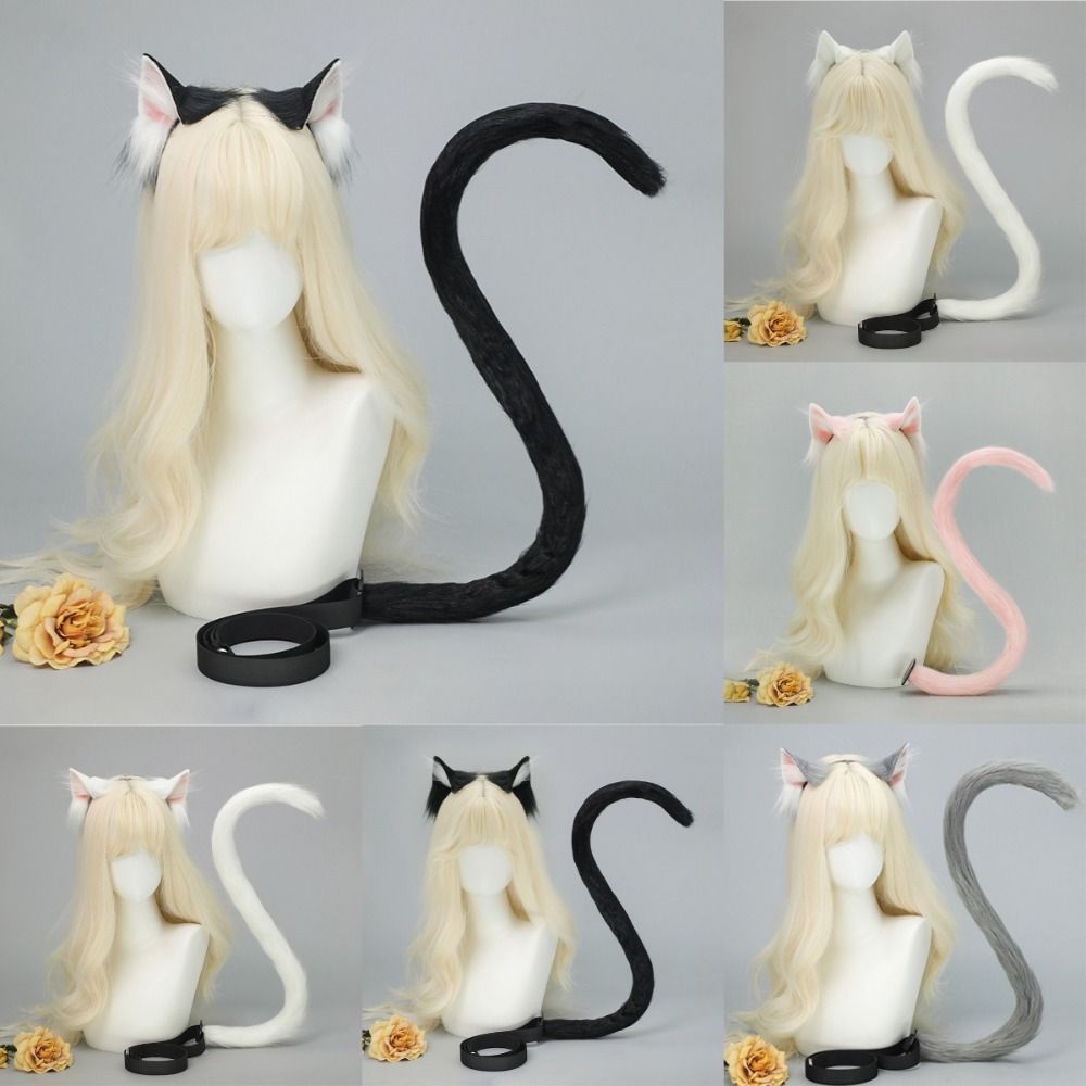 Anime Cosplay Simple - Handmade Plush Cat Ears Headband &