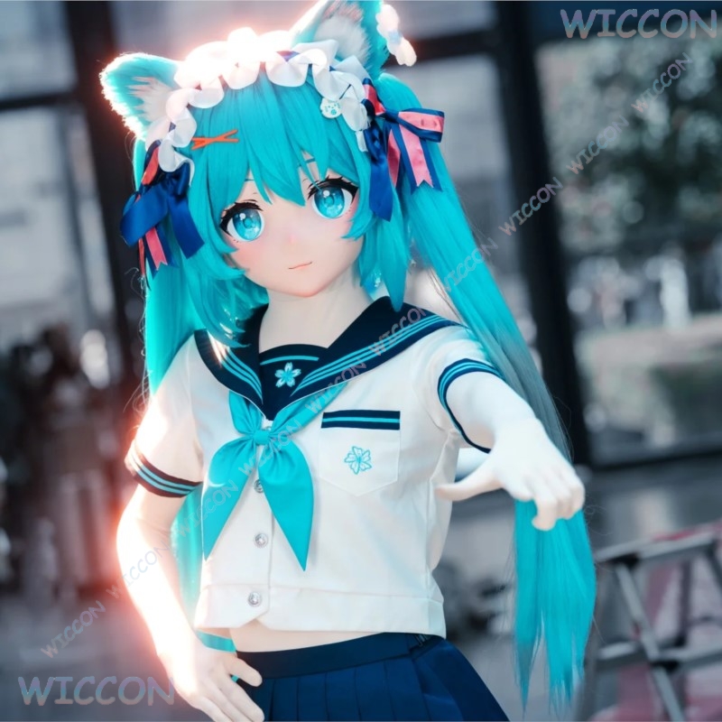 Anime Cosplay Face - Kigurumi Female Face Mask Anime Game
