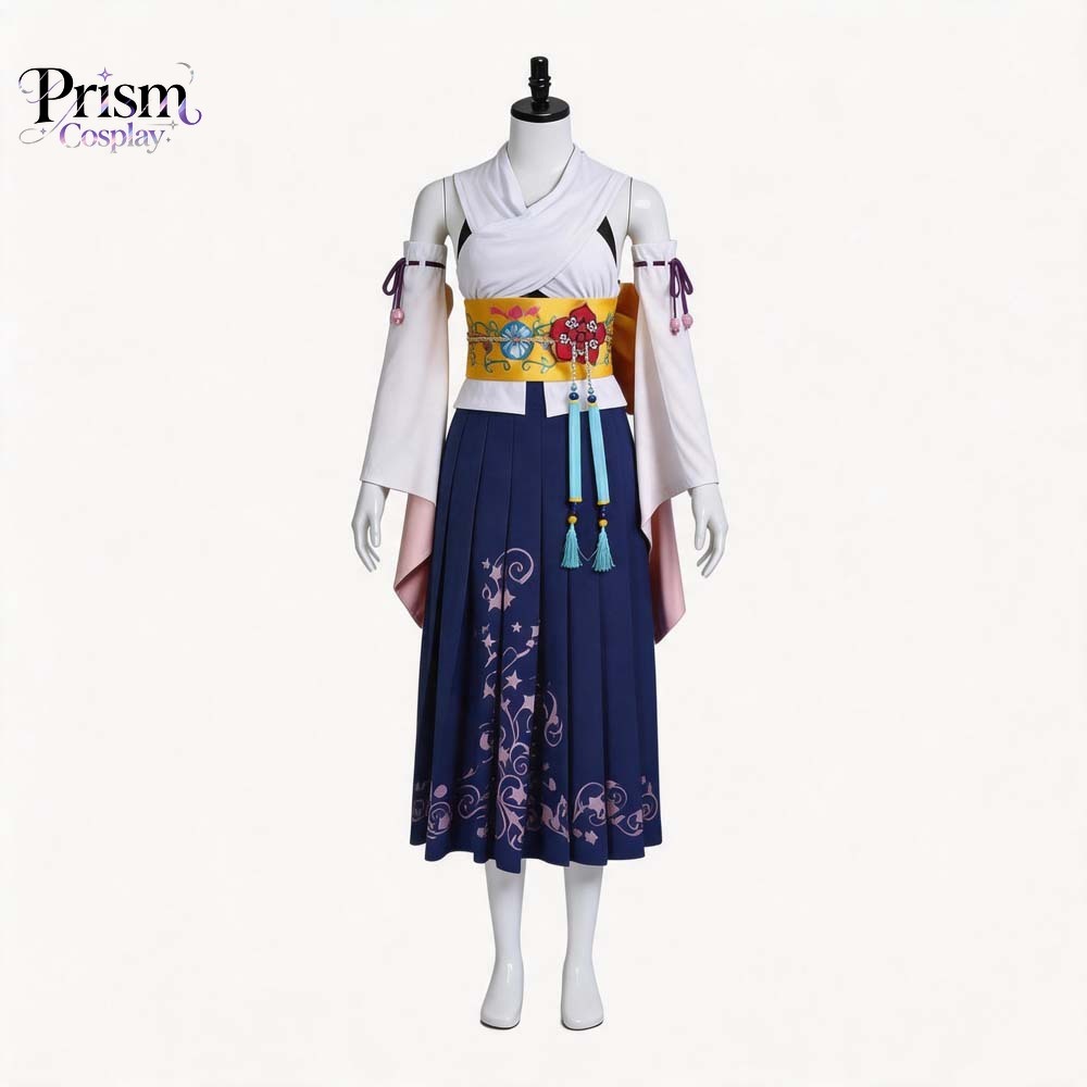 Final Fantasy Ten Yuna Summone - đánh giá và giá Anime Cosplay Kimono
