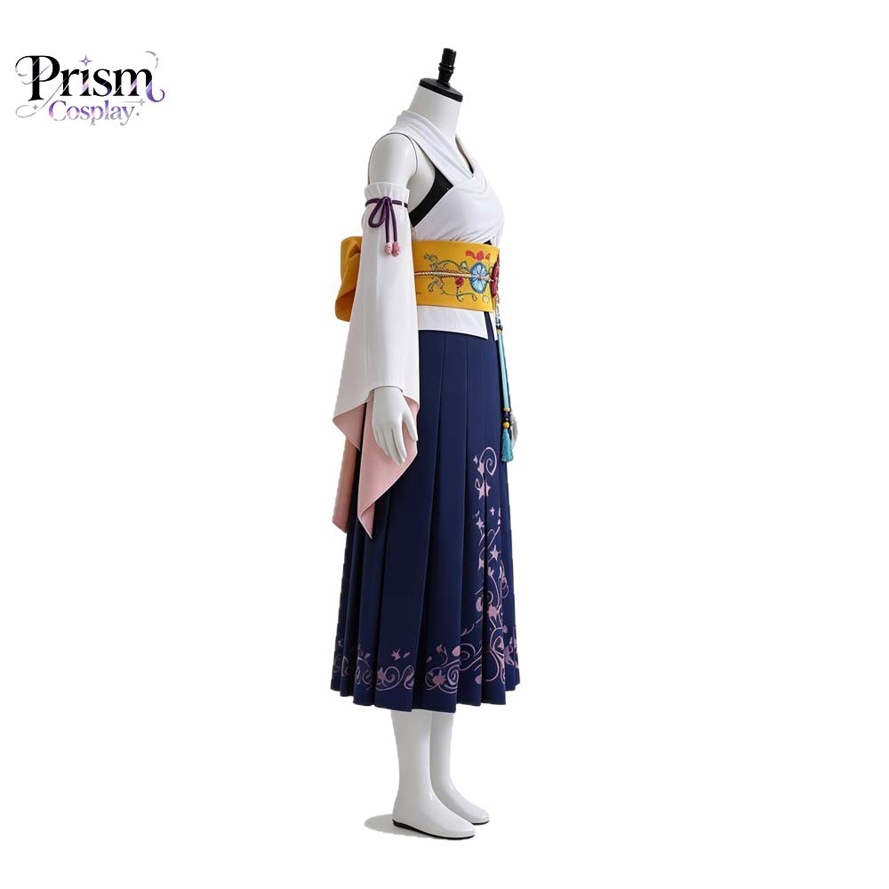 Final Fantasy Ten Yuna Summone - đánh giá và giá Anime Cosplay Kimono