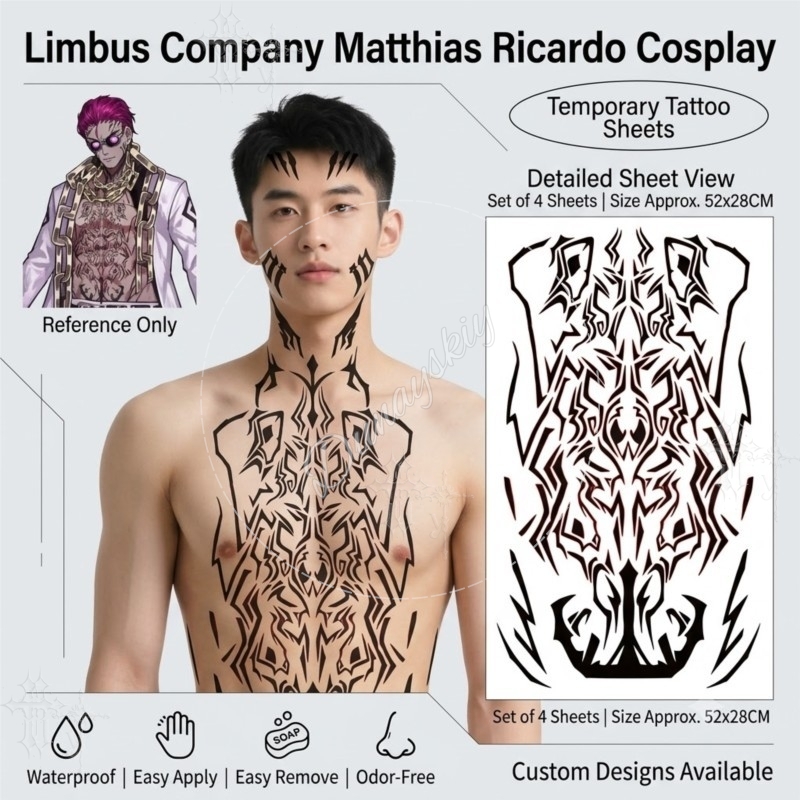 Matthias Ricardo Black tribal  - đánh giá và giá Anime Cosplay Face
