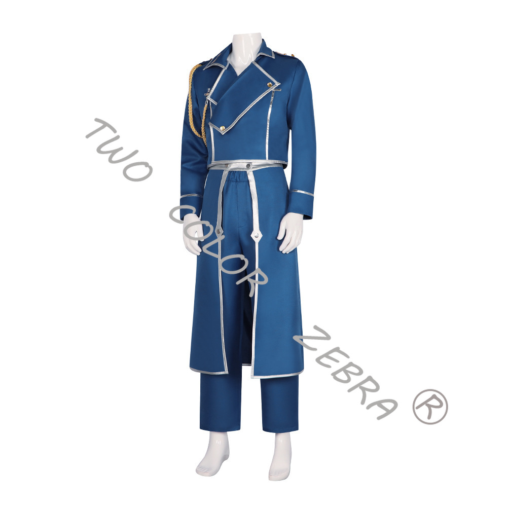 Roy Mustang Blue Military Tren - đánh giá và giá Fullmetal Alchemist Coat