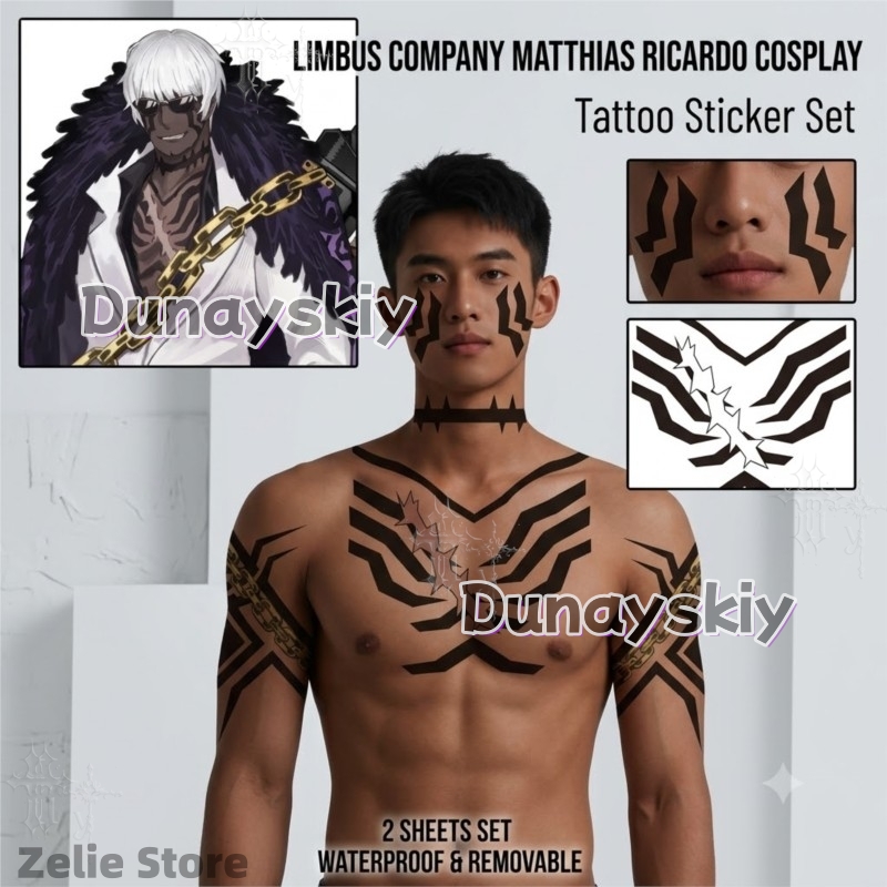 Limbus Company Tattoo Stickers - đánh giá và giá Anime Cosplay Face