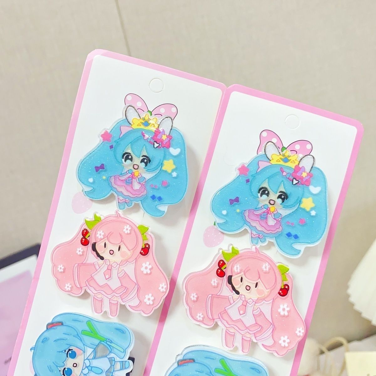 Hatsune Miku cartoon hair clip - đánh giá và giá Cosplay Anime N