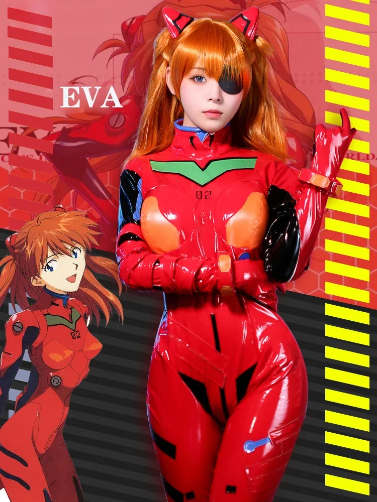 New Eva Shikinami Asuka Langle - đánh giá và giá Anime Cosplay Jumpsuit