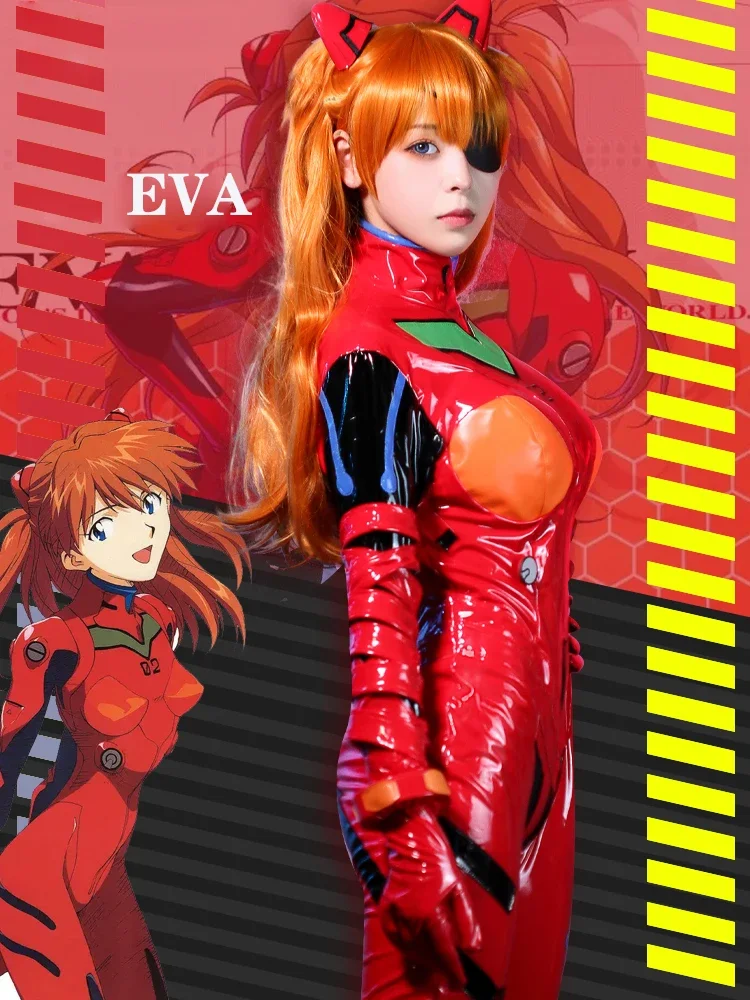 New Eva Shikinami Asuka Langle - đánh giá và giá Anime Cosplay Jumpsuit