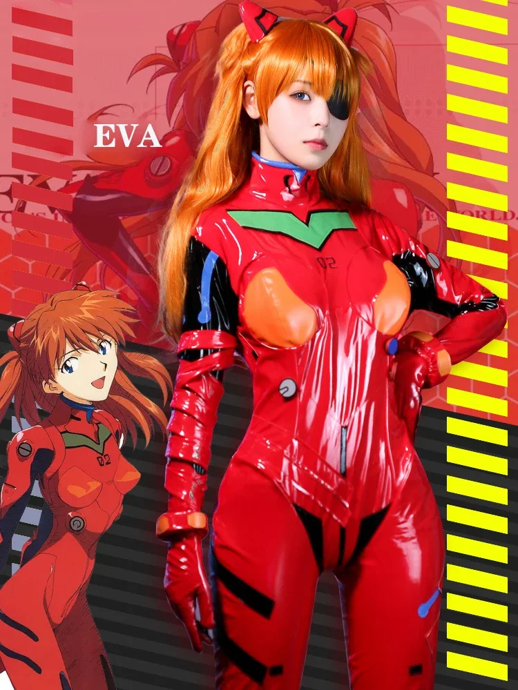 New Eva Shikinami Asuka Langle - đánh giá và giá Anime Cosplay Jumpsuit